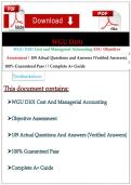 WGU D101 Cost & Managerial Accounting OA Study Guide &vert; 109 Q&A 2027