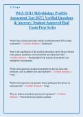 WGU D311 Microbiology Practice Assessment 2027 &vert; Questions & Answers