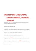 WGU C207 2027 Latest Update &vert; Correct Answers & Rationales &vert; Study Guide
