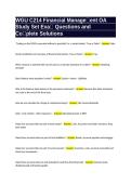 WGU C214 Financial Management OA Study Set &vert; Exam Questions & Solutions
