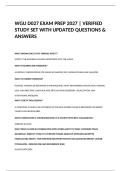WGU D027 Exam Prep 2027 &vert; Updated Questions & Answers &vert; Study Guide