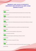 PROPERTY AND CASUALTY INSURANCE&NewLine;PRINCIPLES AND CONCEPTS Exam 100&percnt; Verified&NewLine;Questions & Answers&NewLine;