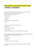 WGU D075 OA EXAM 2027&NewLine; WITH 100&percnt;&NewLine;CORRECT ANSWERS