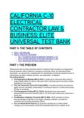 California C-10 Electrical Contractor Law & Business&colon; Elite Universal Test Bank &lpar;2026&sol;2027&rpar;