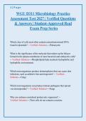 WGU D311 Microbiology Practice Assessment Test 2027 &vert; Questions & Answers