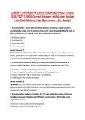 LIBERTY UNIVERSITY SOWK COMPREHENSIVE EXAM 2026&sol;2027 &vert; 100&percnt; Correct Answers with Latest Update &vert; Verified Edition &vert; Pass Guaranteed - A&plus; Graded
