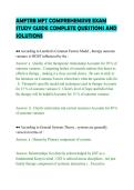 AMFTRB MFT COMPREHENSIVE EXAM&NewLine;STUDY GUIDE COMPLETE QUESTIONS AND&NewLine;SOLUTIONS&NewLine;