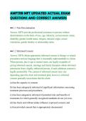 AMFTRB MFT UPDATED ACTUAL EXAM&NewLine;QUESTIONS AND CORRECT ANSWERS