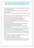 WGU D050 History of Healthcare in America 300 Questions & Answers 2027