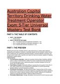 2026&sol;2027 ACT Drinking Water Treatment Operator Exam&colon; S-Tier Universal Test Bank & Study Guide