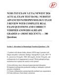 NURS 5315 Exam 3 UTA 2026 Actual Exam Test Bank &vert; Advanced Pathophysiology &vert; Complete 300&plus; Q&A with Verified Answers &vert; Graded A&plus; guaranteed success&excl;&excl;