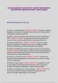 WGU C838 MANAGING CLOUD SECURITY &vert; COMPLETE EXAM 2026&sol;2027 &vert; QUESTIONS WITH VERIFIED SOLUTIONS - UPDATED VERSION&NewLine;&NewLine;