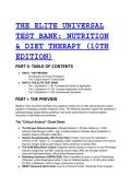 2026&sol;2027 THE ELITE UNIVERSAL TEST BANK&colon; Nutrition & Diet Therapy &lpar;10th Edition&rpar; - Advanced Clinical & MNT Mastery