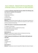 Exam 1 Materials - Mental Health Nursing PNG 2254 Lethbridge College &vert;&vert; All Answers are Valid 2026&sol;2027
