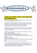 FLORIDA DMV PERMIT STUDYS LATEST QUESTIONS AND ANSWERS SET A&period;pdf