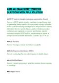 ARM 401 EXAM SCRIPT VERIFIED&NewLine;QUESTIONS WITH FULL SOLUTION