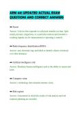 ARM 401 UPDATED ACTUAL EXAM&NewLine;QUESTIONS AND CORRECT ANSWERS&NewLine;