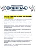 NUR 2459 UPDATED STUDY GUIDE QUESTIONS AND ANSWERS SET A&period;pdf
