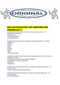 NUR 2459 EVALUATION TEST QUESTIONS AND ANSWERS SET A&period;pdf