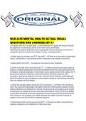 NUR 2459 MENTAL HEALTH ACTUAL FINALS QUESTIONS AND ANSWERS SET A&period;pdf