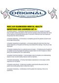 NUR 2459 RASMUSSEN MENTAL HEALTH QUESTIONS AND ANSWERS SET A&period;pdf