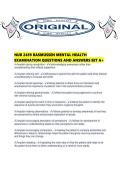 NUR 2459 RASMUSSEN MENTAL HEALTH EXAMINATION QUESTIONS AND ANSWERS SET