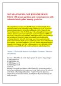 NEVADA PSYCHOLOGY JURISPRUDENCE &NewLine;EXAM  300 actual questions and correct answers with &NewLine;rationale latest update already graded a&plus;