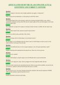 ARTICULATED DUMP TRUCK A56 UPDATED ACTUAL&NewLine;QUESTIONS AND CORRECT ANSWERS