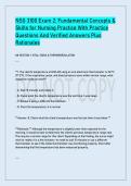 NSG 3100 Exam 2&colon; Fundamental Concepts &&NewLine;Skills for Nursing Practice With Practice&NewLine;Questions And Verified Answers Plus&NewLine;Rationales