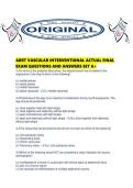 ARRT VASCULAR INTERVENTIONAL ACTUAL FINAL EXAM QUESTIONS AND ANSWERS SET A&period;pd