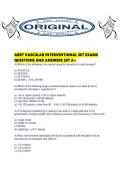 ARRT VASCULAR INTERVENTIONAL SET EXAMS QUESTIONS AND ANSWERS SET A&period;pdf