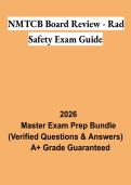 NMTCB Board Review &ndash; Radiation Safety Exam Guide PDF &vert; Practice Questions&comma; Study Guide & Certification Review 2026