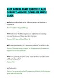 ASCP ACTUAL EXAM QUESTIONS AND&NewLine;CORRECT ANSWERS COMPLETE STUDY&NewLine;GUIDE&NewLine;