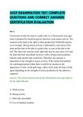 ASCP EXAMINATION TEST COMPLETE&NewLine;QUESTIONS AND CORRECT ANSWERS&NewLine;CERTIFICATION EVALUATION&NewLine;