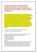 SECURITY FUNDAMENTALS PROFESSIONAL &NewLine;CERTIFICATION &lpar;SFPC&rpar; - EXAM 300 ACTUAL &NewLine;QUESTION BANK AND CORRECT ANSWERS WITH &NewLine;RATIONALE LATEST UPDATE ALREADY GRADED A&plus; &NewLine;ASSURED PASS 