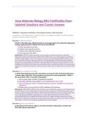 Ascp Molecular Biology &lpar;Mb&rpar; Certification Exam&NewLine;Updated Questions And Correct Answers&NewLine;