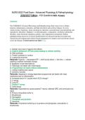 NURS 8022 Final Exam - Advanced Physiology & Pathophysiology &NewLine;2026&sol;2027 Edition - 100 Questions With  Answers