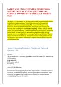 LATEST WGU C213 ACCOUNTING FOR DECISION &NewLine;MAKERS EXAM 300 ACTUAL QUESTIONS AND &NewLine;CORRECT ANSWERS WITH RATIONALE ASSURED &NewLine;PASS 