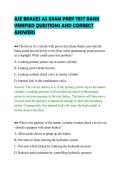 ASE BRAKES A5 EXAM PREP TEST BANK&NewLine;VERIFIED QUESTIONS AND CORRECT&NewLine;ANSWERS
