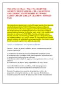 WGU C952 OA EXAM &sol; WGU C952 COMPUTER &NewLine;ARCHITECTURE EXAM 300 ACTUAL QUESTIONS &NewLine;AND CORRECT ANSWERS WITH RATIONALE &NewLine;LATEST UPDATE ALREADY GRADED A&plus; ASSURED &NewLine;PASS
