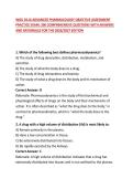 WGU D116 ADVANCED PHARMACOLOGY OBJECTIVE ASSESSMENT PRACTICE EXAM&colon; 200 COMPREHENSIVE QUESTIONS WITH ANSWERS AND RATIONALES FOR THE 2026&sol;2027 EDITION