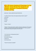 BIOL 252 Human Anatomy & Physiology II w&sol;Lab&NewLine;&vert; Module 1 Exam Review 70&plus; Questions and&NewLine;Answers -Summary &vert; LockDown Browser &vert;&NewLine;Portage Learning