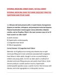 INTERNAL MEDICINE COMAT EXAM &sol; ACTUAL COMAT&NewLine;INTERNAL MEDICINE EXAM TEST BANK 2026&sol;2027 PRACTICE QUESTIONS AND STUDY GUIDE&NewLine;