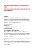 ABSA EXAM &sol; AMERICAN BOARD OF SURGICAL ASSISTANT &lpar;ABSA&rpar;&NewLine;ACTUAL EXAM 2026 PREP QUESTIONS COMPLETE WITH 100&percnt; VERIFIED ANSWERS&NewLine;