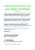 HIST 405N QUIZ 1 QUESTIONS AND ANSWERS STUDY &NewLine;GUIDE &vert; LATEST UPDATE 2026&sol;2027 &vert; ACTUAL EXAM &vert; &NewLine;PRACTICE QUESTIONS AND ANSWERS &vert; EXAM &NewLine;REVIEW &vert; 100&percnt; CORRECT ANSWERS &vert; VERIFIED &NewLine;SOLUTIONS