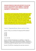 2024&sol;2025 PHOENIX FIRE DEPARTMENT EXAM 300 &NewLine;ACTUAL QUESTIONS AND CORRECT ANSWERS &NewLine;WITH RATIONALE LATEST UPDATE ALREADY &NewLine;GRADED A&plus; ASSURED PASS 