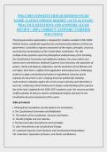 POLI 330N CONSTITUTION QUESTIONS STUDY &NewLine;GUIDE &vert; LATEST UPDATE 2026&sol;2027 &vert; ACTUAL EXAM &vert; &NewLine;PRACTICE QUESTIONS AND ANSWERS &vert; EXAM &NewLine;REVIEW &vert; 100&percnt; CORRECT ANSWERS &vert; VERIFIED &NewLine;SOLUTIONS 