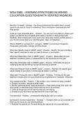 WGU D389 LEARNING STRATEGIES IN HIGHER EDUCATION - QUESTIONS WITH VERIFIED ANSWERS
