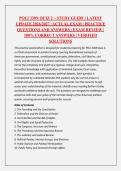 POLI 330N QUIZ 2 &ndash; STUDY GUIDE &vert; LATEST &NewLine;UPDATE 2026&sol;2027 &vert; ACTUAL EXAM &vert; PRACTICE &NewLine;QUESTIONS AND ANSWERS &vert; EXAM REVIEW &vert; &NewLine;100&percnt; CORRECT ANSWERS &vert; VERIFIED &NewLine;SOLUTIONS