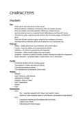 Macbeth revision notes on characters